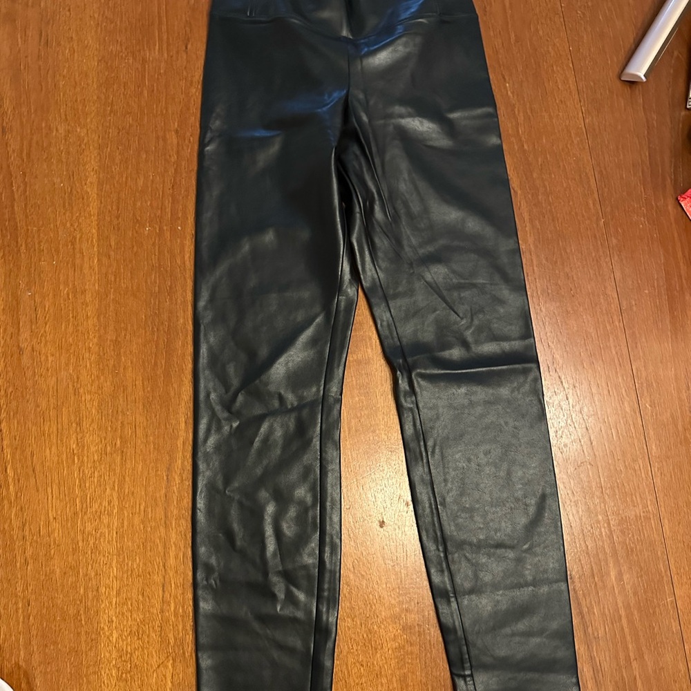 Wilfred Black Faux Leather Leggings